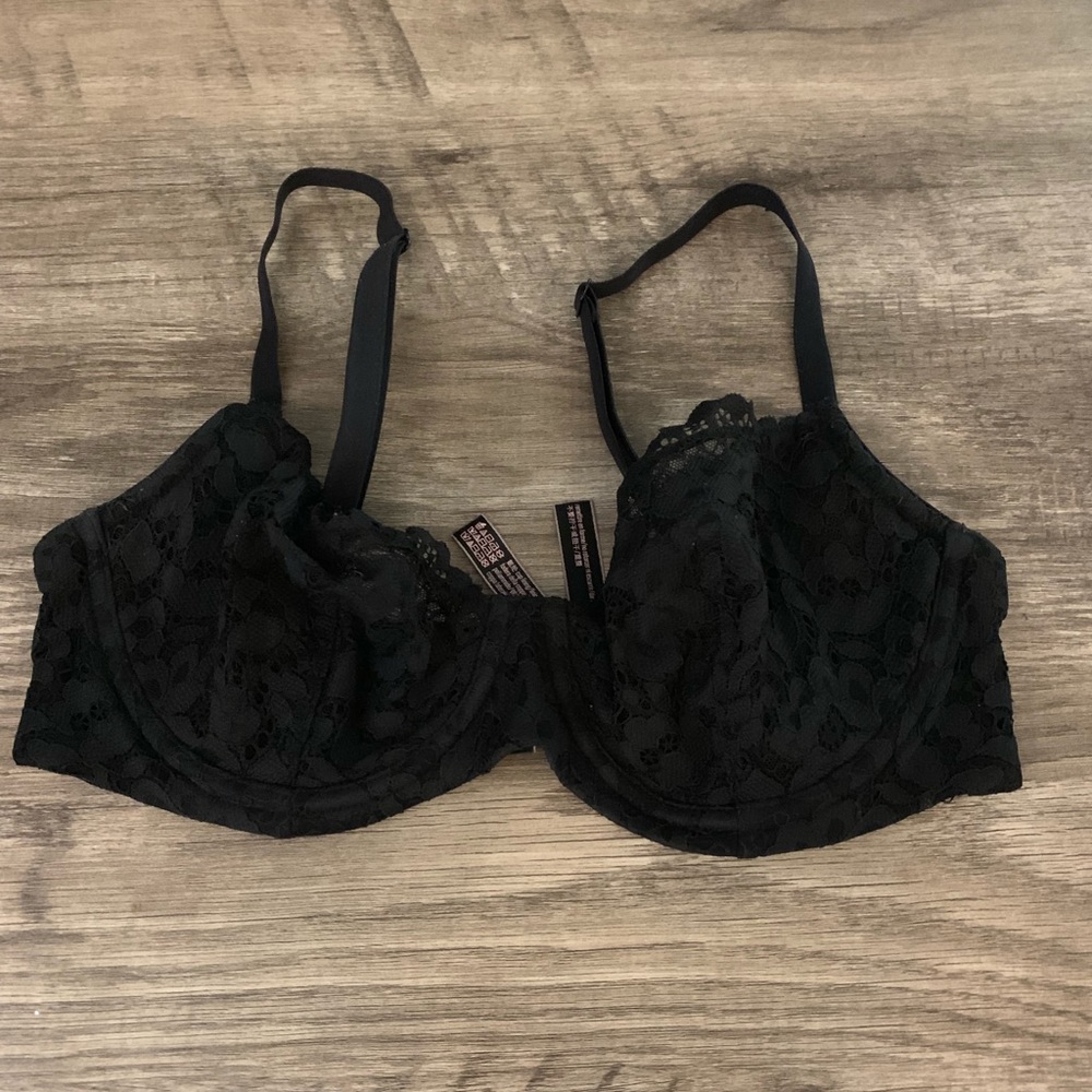 PINK lace lightly lined bra 34d